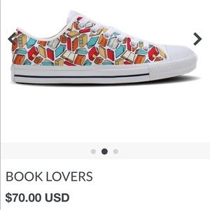 NWOB Custom Book Lovers Sneakers Kids 5